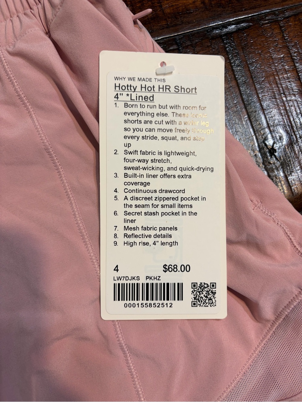 Lululemon High-Waist Pink Athletic Shorts with Ruched Waistband - Picture 3 of 4